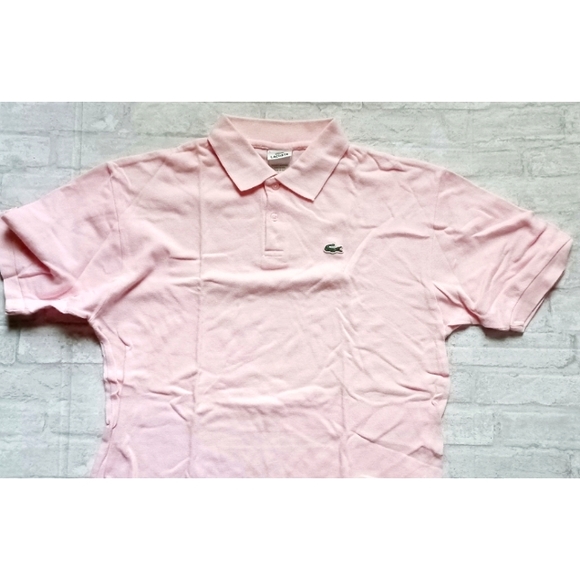 Lacoste Men's Flamingo Pink Short-Sleeve Pique Polo Shirt - Picture 8 of 15